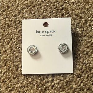 Kate Spade Silver Spade Stud Earrings